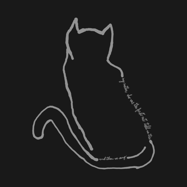 Cat Stories - Shirley Jackson Cat Silhouette by LochNestFarm