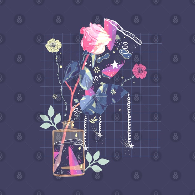 Stylish rose in a vase by Mimie20