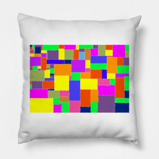 Trippy Patchwork Pattern Pillow