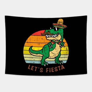 Let's Fiesta Mexican Dino Trex Cinco De Mayo Toddler Boys Tapestry