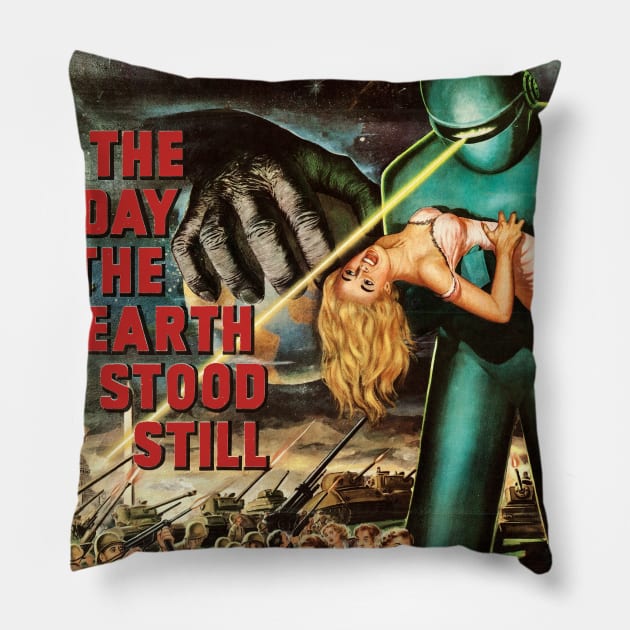 The Day The Earth Stood Still Full Color Pillow by Invasion of the Remake