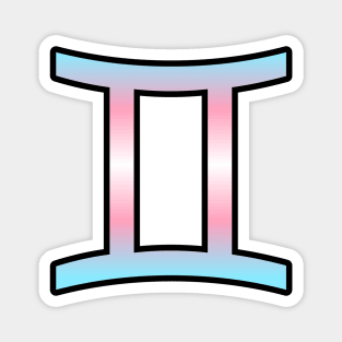 Gemini Trans Pride Symbol Magnet