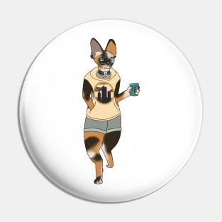 Caff -  Coffee Cat :: Canines and Felines Pin