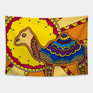 Camel and Sun Tapestry