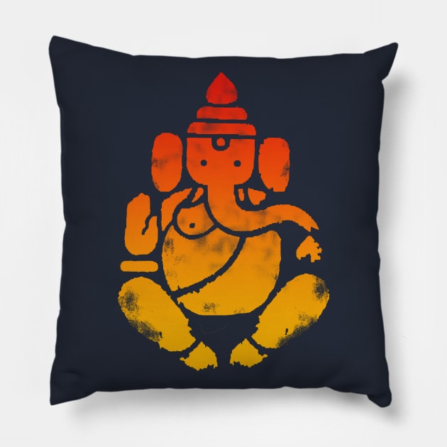 Ganesha Gradient Print Pillow by hardcore repertoire