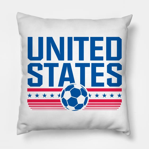 USA T-shirt 3 Pillow by Ryan Wood Studios