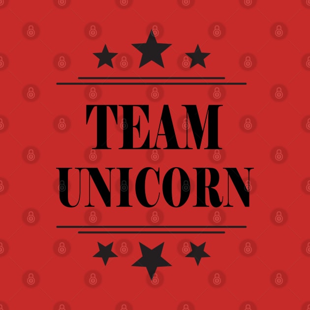 Team Unicorn Stars Black by Miozoto_Design