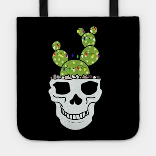 Christmas Tree Succulent Cactus Skull Head Tote