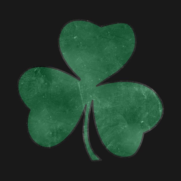 Distressed Saint Patrick's Day Lucky Shamrock Clover by charlescheshire