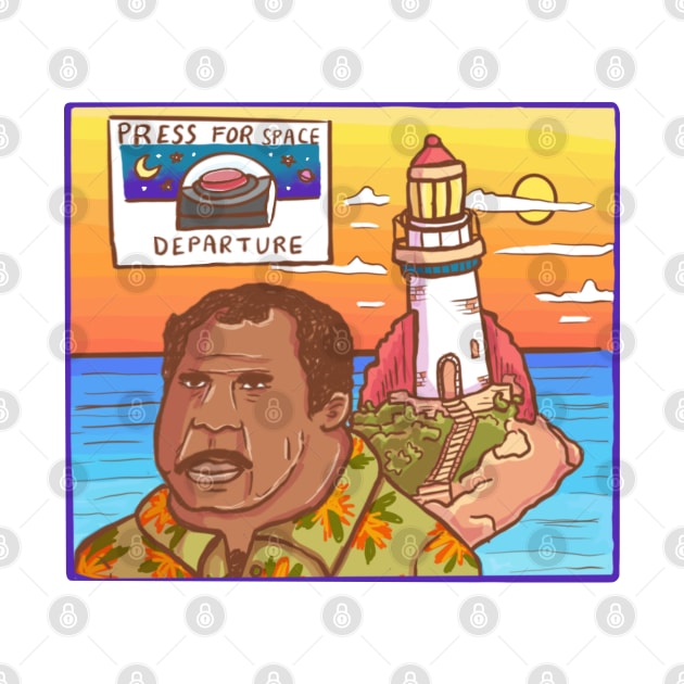 Stanley Hudson & his decommissioned lighthouse by BecArtc