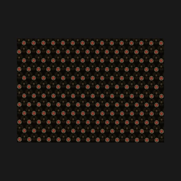 Small Hexagon  Pattern On Black Background by NikkiBear67