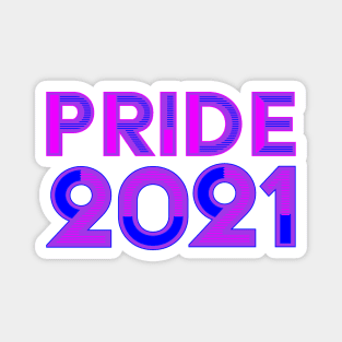 LGTBQ Pride Month Tee - 2021 - Bisexual Flag Colors Magnet