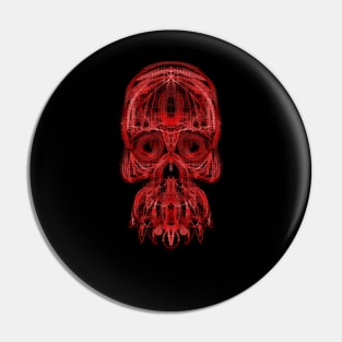 Electroluminated Skull - Red Pin