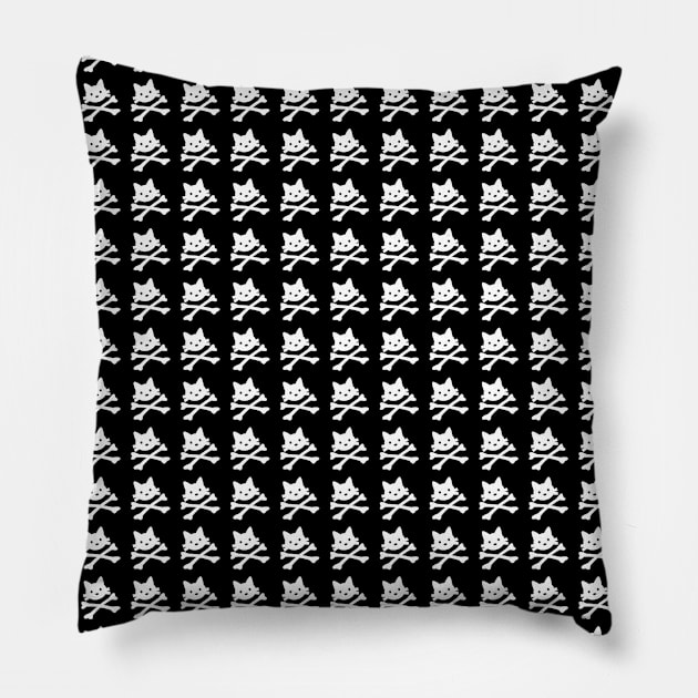 Kitty X-Bones Pattern Pillow by jrotem