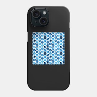 Blue hexagons Phone Case