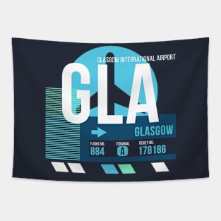 Glasgow (GLA) Airport // Sunset Baggage Tag Tapestry