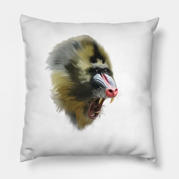 Mandrill Pillow by sibosssr