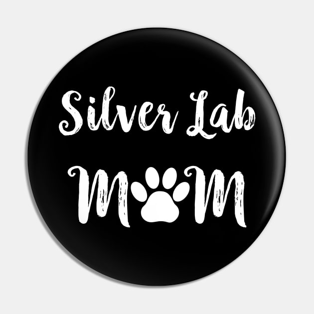 Silver Lab Mom Dog Lover Gift Design Pin by Dr_Squirrel