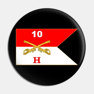 H - Hotel Troop - 10th Cavalry Guidon Pin