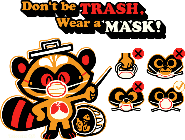 Don't be Trash, wear a Mask! Kids T-Shirt by glenbrogan