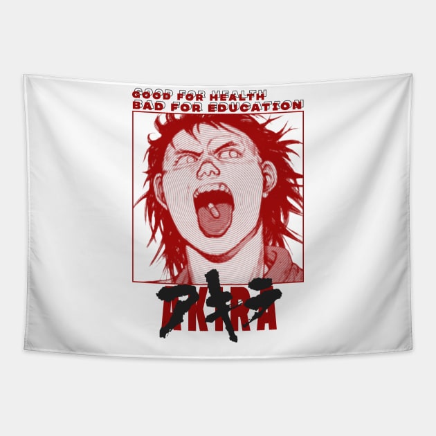 AKIRA Good for health bad for education Tapestry by psninetynine