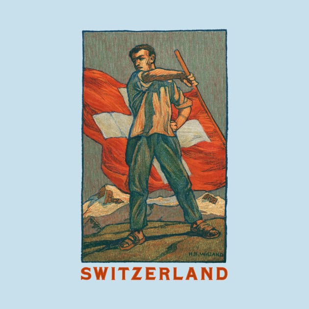 Switzerland Vintage Patriotic by MatchbookGraphics