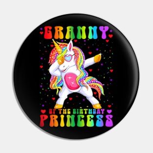 The Birthday Princess Dabbing Rainbow Unicorn Girl Pin