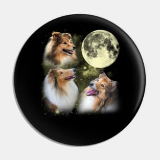 Collies The Moon Classic Dog Breed Pin