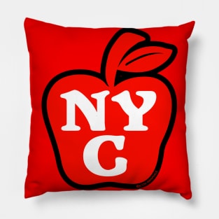 NYC Red and Black Big Apple Pillow