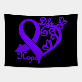 Heart life heart awareness ribbon Tapestry