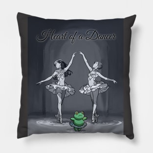 Heart of a Dancer - Frog Ballerina with Background Pillow