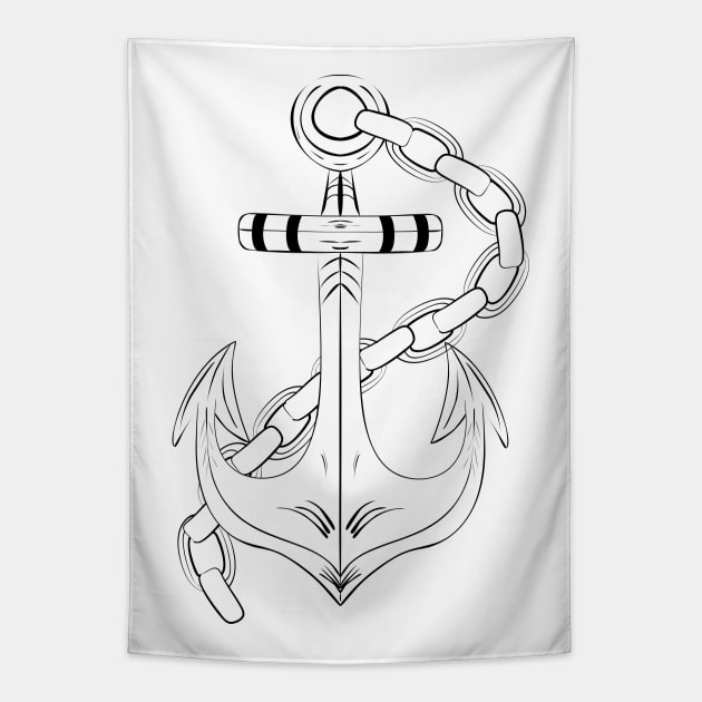 Vintage Anchor Tapestry by tiver