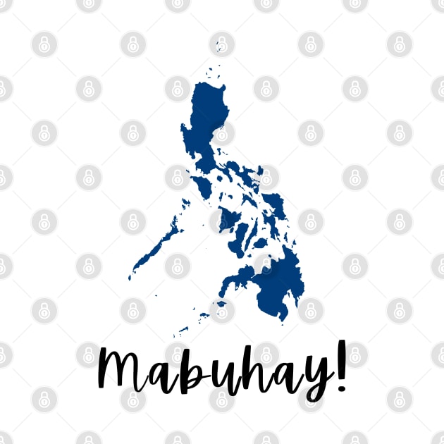 Philippines map Tagalog mabuhay by CatheBelan