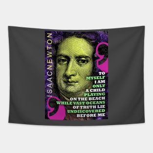 Isaac Newton Inspirational Quote 1 Tapestry