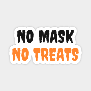 No Mask No Treat - Social Distancing Halloween (White) Magnet