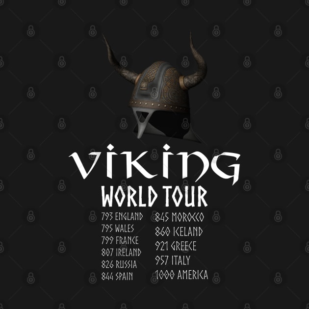 Viking World Tour Scandinavian History Norse Mythology by Styr Designs