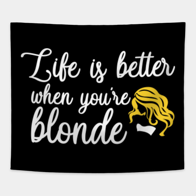 Blonde Hairstyle Quotes Gift I Blondie Hair Blonde Tapestry