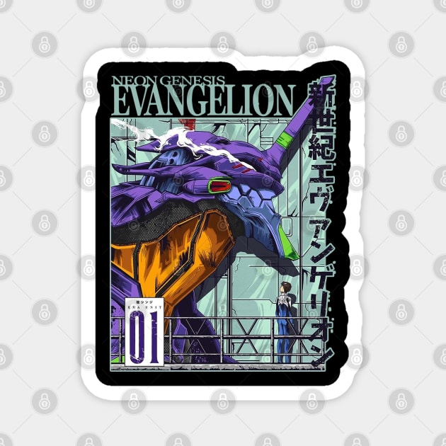 evangelion - neon genesis evangelion Magnet by Claessens_art