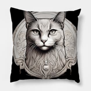 symbolism cat art pt4 Pillow