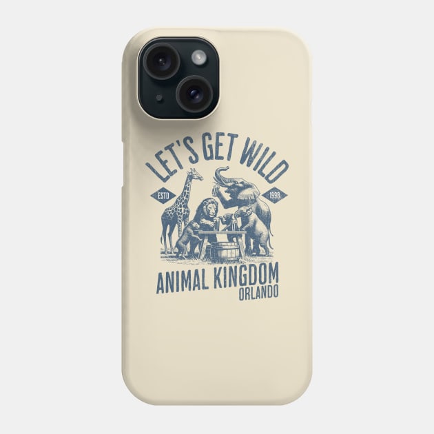 Let's Get Wild Animal Kingdom Orlando Florida Phone Case by Joaddo