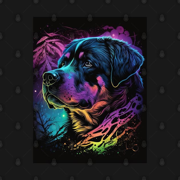 Vivid Rottweiler by Enchanted Reverie