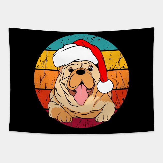 Cute Dog Vintage style Tapestry by Geoji 