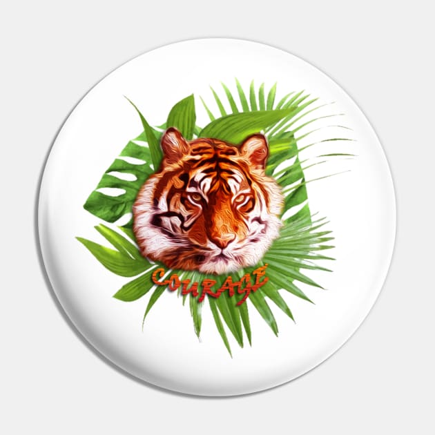 Courage Of A Tiger Pin by Niche Haven