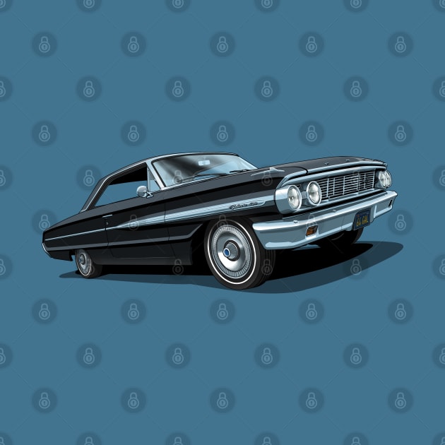 1964 Ford Galaxie 500 in raven black by candcretro