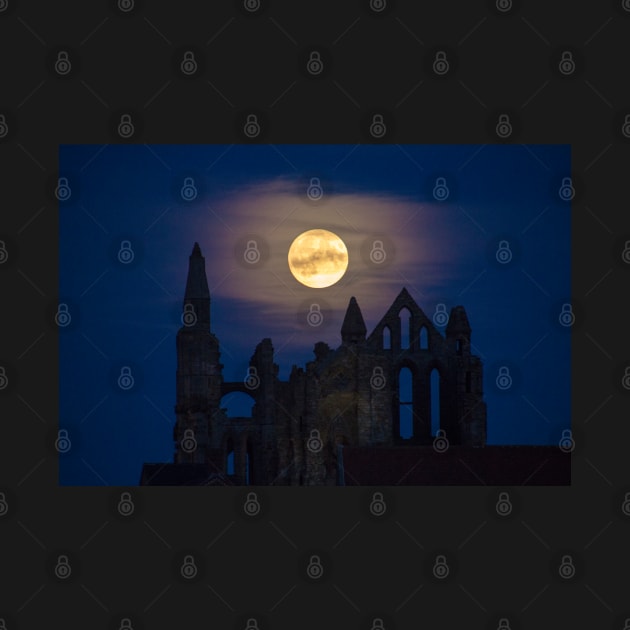 Whitby Abbey Moonrise Gothic Supermoon Benedictine Ruins IMG 1738 by Spookydaz