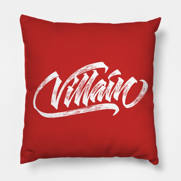 Villain White Pillow by Already Original