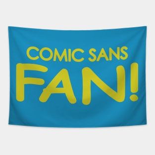Comic Sans Fan in Yellow Tapestry