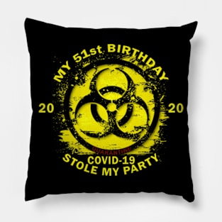 51st Birthday Quarantine Pillow