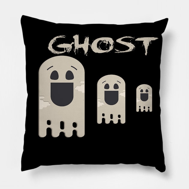 ghost t-shirt Pillow by Silemhaf