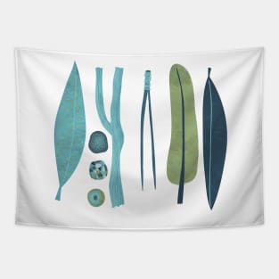 Sticks and Stones Nature Illustration Art Tapestry